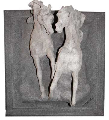 Cloud Stallions Wall Sculpture