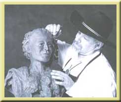 Photo of Ron sculpting